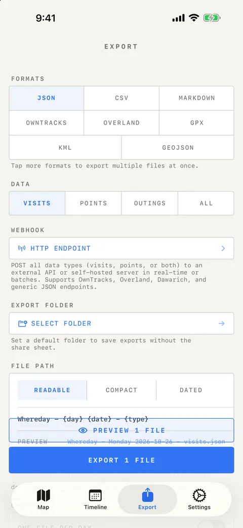 iso.me export screen